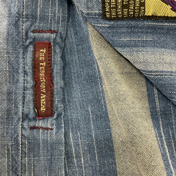 The Territory Ahead Button Down 100% Cotton Striped Casual Gorp Shirt Men Medium - Picture 8 of 9